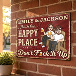 Custom Home Decor Metal Sign - Personalized Summer Vacation And Travel Gifts For Husband And Wife, Him And Her - Our Sweet Spot