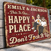 Custom Home Decor Metal Sign - Personalized Summer Vacation And Travel Gifts For Husband And Wife, Him And Her - Our Sweet Spot