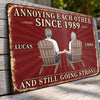 Custom Home Decor Metal Sign - Personalized Summer Vacation And Travel Gifts For Husband And Wife, Him And Her - Home Happy Zone