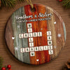 Custom Scrabble Ceramic Ornament - Personalized Christmas Birthday Gifts For Mom, Dad, Brother, Sister - Family Crosswords Forever