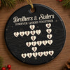 Custom Scrabble Ceramic Ornament - Personalized Christmas Birthday Gifts For Mom, Dad, Brother, Sister - Best Sibling Bond