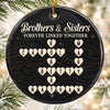 Custom Scrabble Ceramic Ornament - Personalized Christmas Birthday Gifts For Mom, Dad, Brother, Sister - Best Sibling Bond