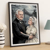 Custom Photo Gothic Vertical Poster - Personalized Halloween Anniversary Wedding Gifts For Husband And Wife, Him And Her - Our Gothic Portrait