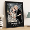 Custom Photo Gothic Vertical Poster - Personalized Halloween Anniversary Wedding Gifts For Husband And Wife, Him And Her - Hauntingly Sweet Love
