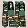 Custom Crew Socks - Personalized Bookish Gifts For Book Lovers, Bookworms, Readers - Busy Reading