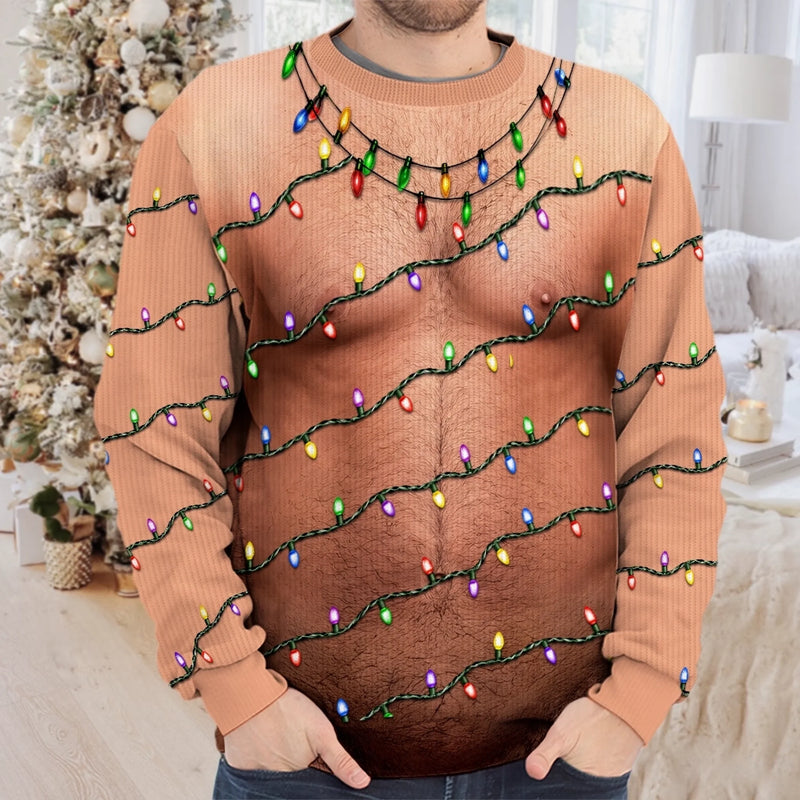 Custom Funny Ugly Sweatshirt - Personalized Christmas Birthday Gifts For Husband, Son, Grandson, Brother, Grandpa, Dad, Yourself - Bringing Pure Heat To Parties