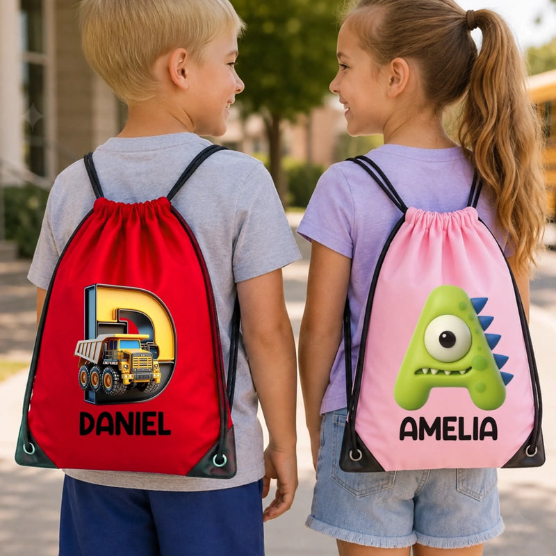 Custom Drawstring Bag - Personalized Birthday Gifts For Kids - Cute Comes Naturally