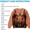 Custom Funny Ugly Sweatshirt - Personalized Halloween Birthday Gifts For Husband, Son, Grandson, Brother, Grandpa, Dad, Yourself - Spooky Mankini On Full Display