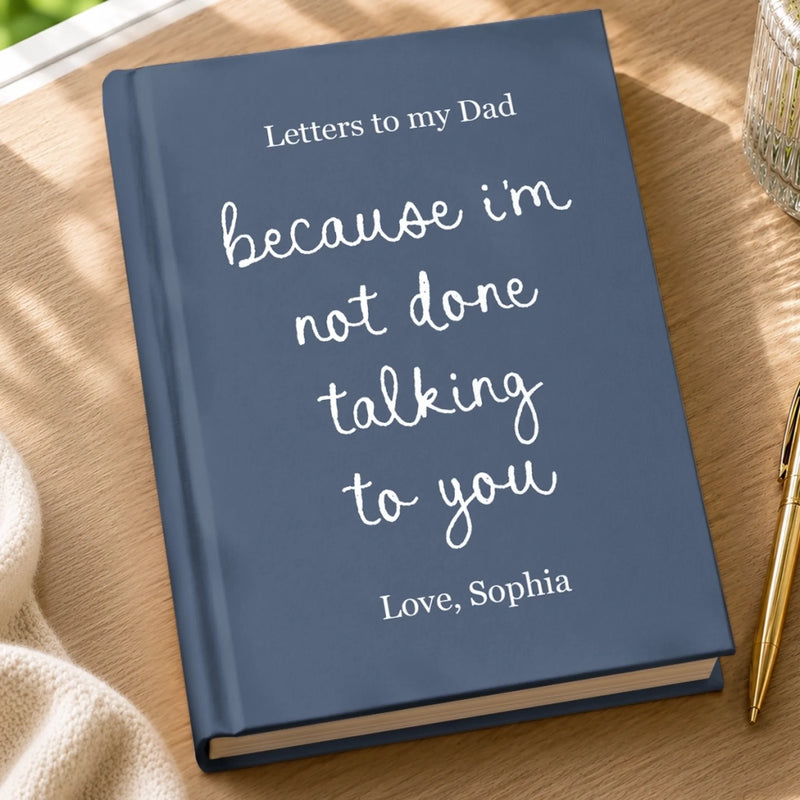 Custom Hardcover Journal - Personalized  Memorial Sympathy Gifts For Loss Of Mom, Dad - My Heart Still Talks To You