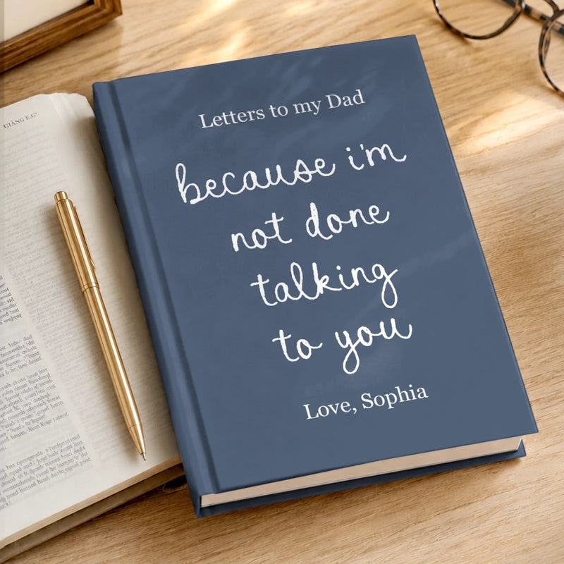 Custom Hardcover Journal - Personalized  Memorial Sympathy Gifts For Loss Of Mom, Dad - My Heart Still Talks To You