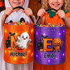 Custom LED Light Bucket Bag - Personalized Halloween Birthday Gifts For Kids - Mini Monster