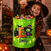Custom LED Light Bucket Bag - Personalized Halloween Birthday Gifts For Kids - Mini Monster