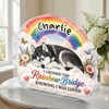 Custom Photo Acrylic Plaque - Personalized Pet Memorial Sympathy Gifts For Dogs, Cats - Over The Rainbow Bridge