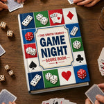 Custom Game Night Hardcover Journal - Personalized Birthday Gifts For Mom, Dad, Brother, Sister - Card And Dice Score Tracker