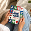 Custom Game Night Hardcover Journal - Personalized Birthday Gifts For Mom, Dad, Brother, Sister - Card And Dice Score Tracker
