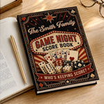 Custom Game Night Hardcover Journal - Personalized Birthday Gifts For Mom, Dad, Brother, Sister - Roll The Dice