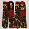 Custom Crew Socks - Personalized Bookish Gifts For Book Lovers, Bookworms, Readers - Stay Home And Read