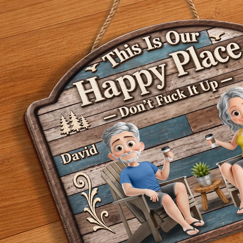 Custom Wood Sign - Personalized Summer Vacation And Travel Gifts For Husband And Wife, Him And Her - Sweet Wooden Retreat