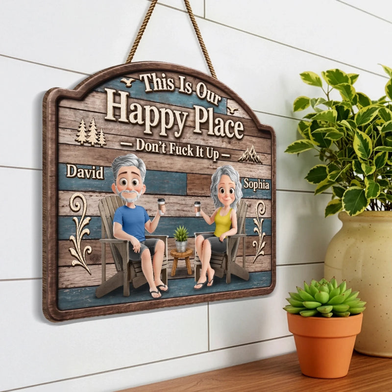 Custom Wood Sign - Personalized Summer Vacation And Travel Gifts For Husband And Wife, Him And Her - Sweet Wooden Retreat