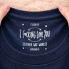 Custom Inside Neck Print T-Shirt - Personalized Anniversary Wedding Gifts For Husband And Wife, Him And Her - Hidden Love Message