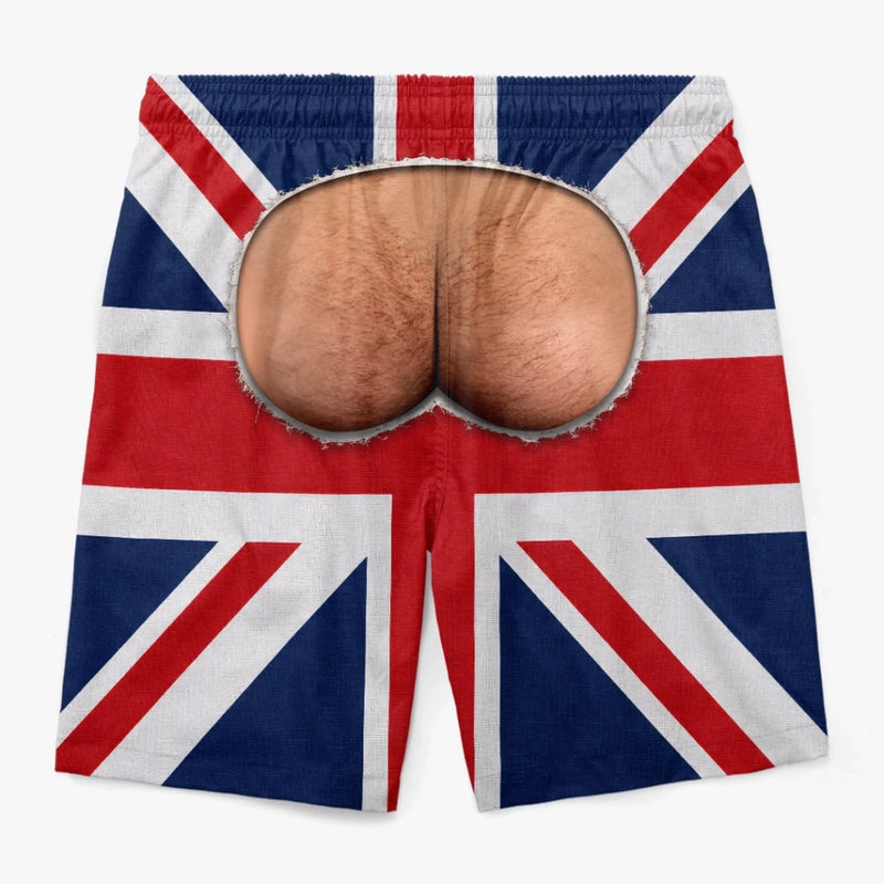 Custom Funny Men Swim Trunks - Personalized Summer Vacation And Travel Gifts For Husband, Son, Grandson, Brother, Grandpa, Dad, Yourself - Nice Buns, Mate