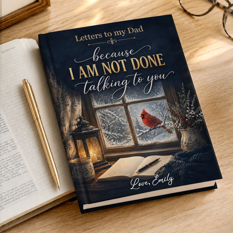 Custom Hardcover Journal - Personalized  Memorial Sympathy Gifts For Loss Of Mom, Dad - Messengers From Heaven With Love
