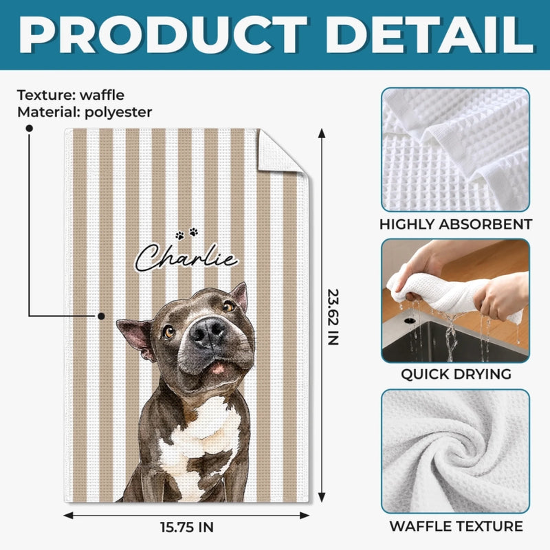 Custom Photo Kitchen Towel - Personalized Birthday Gifts For Dog Cat Lovers, Dog Dad And Mom, Cat Owners - Sweet Furry Chef