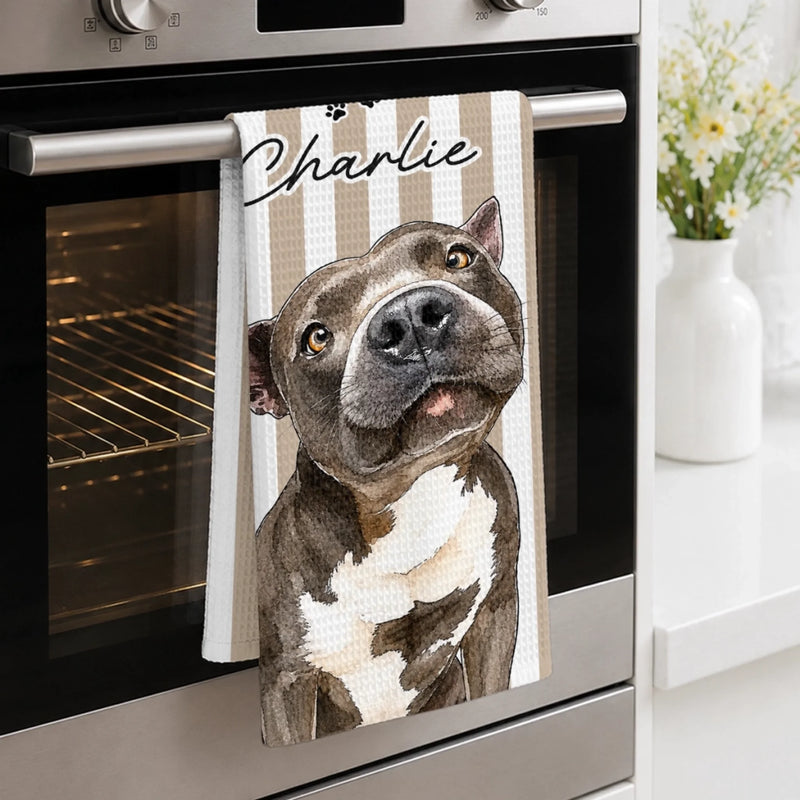 Custom Photo Kitchen Towel - Personalized Birthday Gifts For Dog Cat Lovers, Dog Dad And Mom, Cat Owners - Sweet Furry Chef