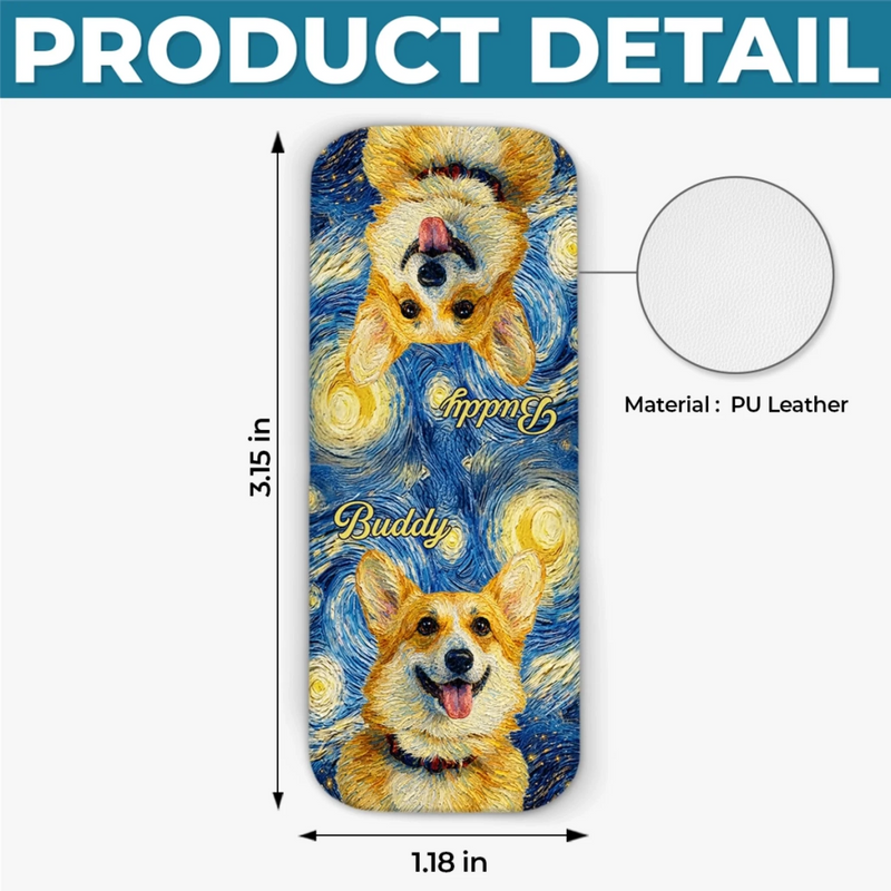 Custom Photo Leather Magnetic Bookmark - Personalized Bookish Gifts For Book Lovers, Bookworms, Dog Dad And Mom, Cat Owners - Starry Bookish Vibes