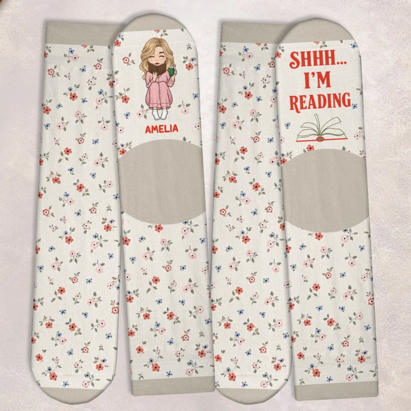Custom Crew Socks - Personalized Bookish Gifts For Book Lovers, Bookworms, Readers - So Many Books, So Little Time