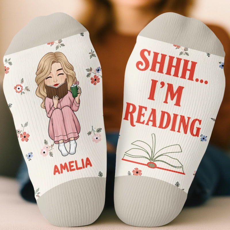 Custom Crew Socks - Personalized Bookish Gifts For Book Lovers, Bookworms, Readers - So Many Books, So Little Time