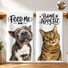 Custom Photo Kitchen Towel - Personalized Birthday Gifts For Dog Cat Lovers, Dog Dad And Mom, Cat Owners - Treats, Please, Human