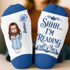 Custom Crew Socks - Personalized Bookish Gifts For Book Lovers, Bookworms, Readers - Currently Booked