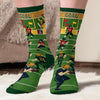 Custom Football Crew Socks - Personalized Christmas Birthday Football Gifts For Football Lovers, Sports Fans, Sports Lovers - Just Here For The Game