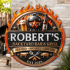 Custom BBQ Shaped Metal Sign - Personalized Grilling Gifts For BBQ Lovers, Husband, Son, Grandson, Brother, Grandpa, Dad, Yourself - Grill Mode Activated