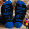 Custom Football Crew Socks - Personalized Christmas Birthday Football Gifts For Football Lovers, Sports Fans, Sports Lovers - Born To Compete