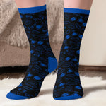 Custom Football Crew Socks - Personalized Christmas Birthday Football Gifts For Football Lovers, Sports Fans, Dads - Born To Compete