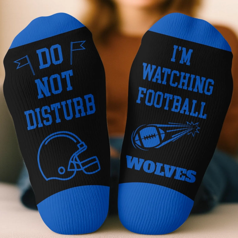 Custom Football Crew Socks - Personalized Christmas Birthday Football Gifts For Football Lovers, Sports Fans, Sports Lovers - Born To Compete