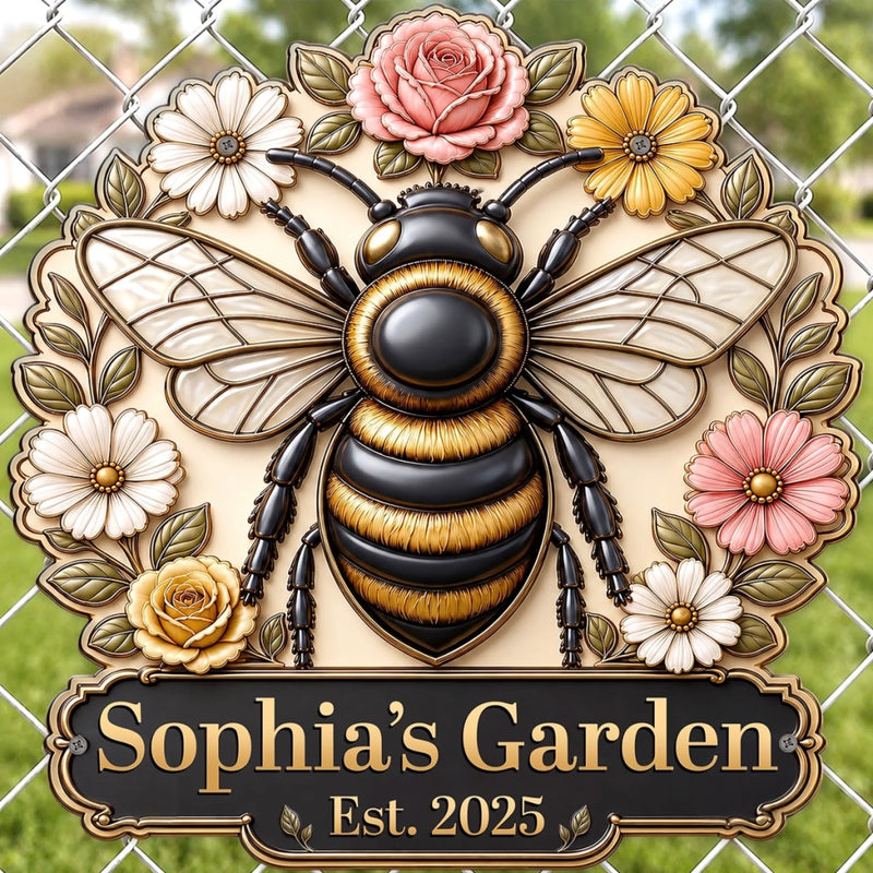 Custom Shaped Metal Sign - Personalized Birthday Garden Gifts For Gardeners - In Full Bloom