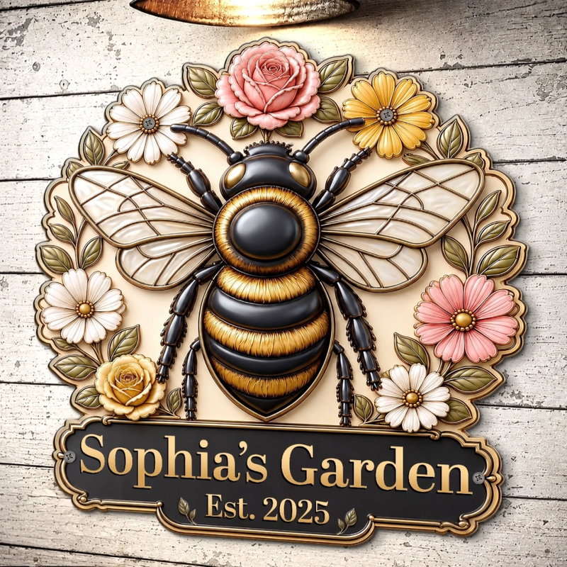 Custom Shaped Metal Sign - Personalized Birthday Garden Gifts For Gardeners - In Full Bloom