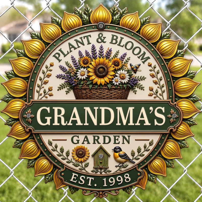 Custom Shaped Metal Sign - Personalized Birthday Garden Gifts For Gardeners - Find Beauty Everywhere