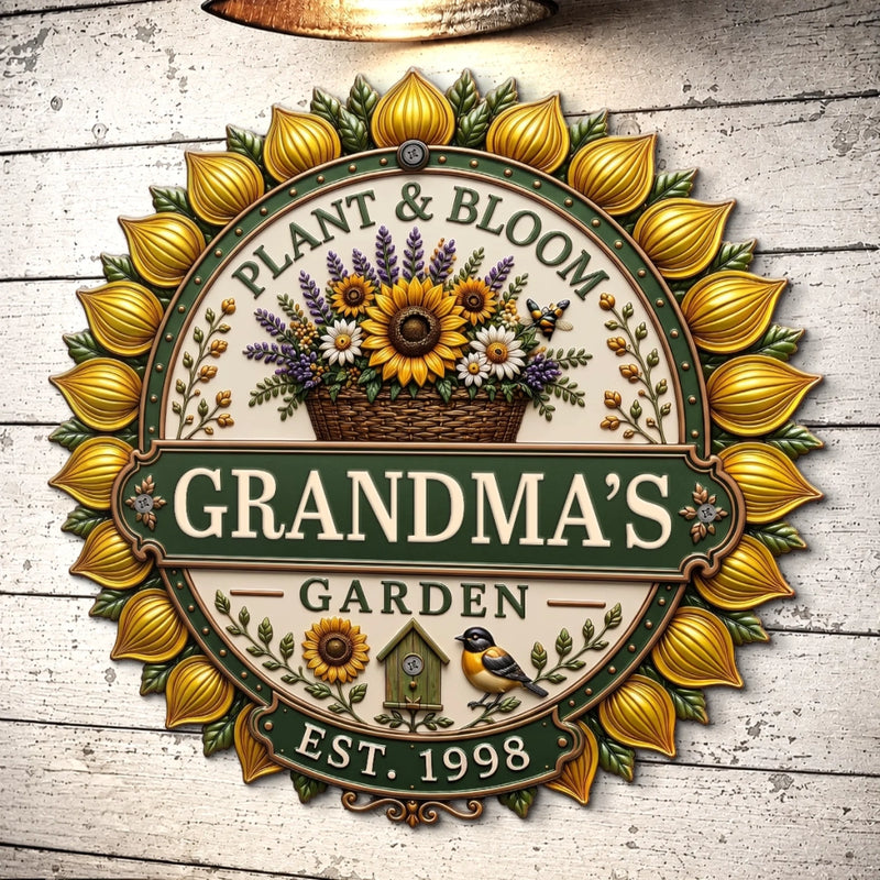Custom Shaped Metal Sign - Personalized Birthday Garden Gifts For Gardeners - Find Beauty Everywhere