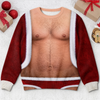 Custom Funny Ugly Sweatshirt - Personalized Christmas Birthday Gifts For Husband, Son, Grandson, Brother, Grandpa, Dad, Yourself - I Know What Santa Wants
