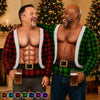 Custom Funny Ugly Sweatshirt - Personalized Christmas Birthday Gifts For Husband, Son, Grandson, Brother, Grandpa, Dad, Yourself - Bringing The Heat In Plaid
