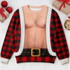Custom Funny Ugly Sweatshirt - Personalized Christmas Birthday Gifts For Husband, Son, Grandson, Brother, Grandpa, Dad, Yourself - Bringing The Heat In Plaid
