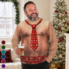 Custom Funny Ugly Sweatshirt - Personalized Christmas Birthday Gifts For Husband, Son, Grandson, Brother, Grandpa, Dad, Yourself - Dressed Up In Festive Tie