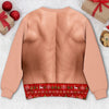 Custom Funny Ugly Sweatshirt - Personalized Christmas Birthday Gifts For Husband, Son, Grandson, Brother, Grandpa, Dad, Yourself - Dressed Up In Festive Tie