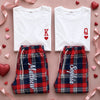 Custom Matching Pajama Set - Personalized Anniversary Wedding Gifts For Husband And Wife, Him And Her - Matching In Love