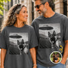 Custom Photo Funny Comfort T-Shirt - Personalized Birthday Gifts For Dog Cat Lovers, Dog Dad And Mom, Cat Owners - UFO Pet Encounter