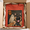 Custom Photo Funny Comfort T-Shirt - Personalized Halloween Birthday Gifts For Dog Cat Lovers, Dog Dad And Mom, Cat Owners - My Pet Says Boo